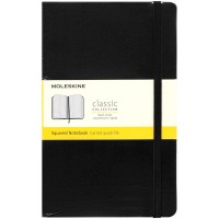 Записная книжка Moleskine Classic Large, в клетку, черная