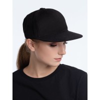 Бейсболка Unit Snapback с прямым козырьком, черная