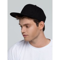Бейсболка Unit Snapback с прямым козырьком, черная