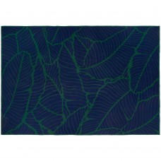 Плед In Leaf, синий с зеленым