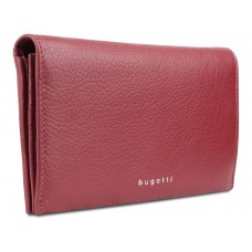 Кошелёк женский BUGATTI Lady Top, красный, натуральная воловья кожа, 19,5х2х10 см