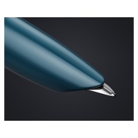 Перьевая ручка Parker 51 CORE TEAL BLUE CT, перо: F, цвет чернил: black, в подарочной упаковке.