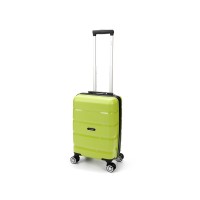 Чемодан TORBER В Отпуск, салатовый, полипропилен, 33 х 22 х 53 см, 35 л