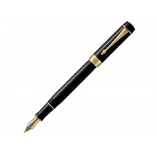 Перьевая ручка Parker Duofold Classic Centennial Black GT стержень: M, цвет чернил: black, в подарочной упаковке.