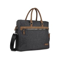Портфель мужской BUGATTI Luce 16'', серый, полиэстер, 40х8х31,5 см