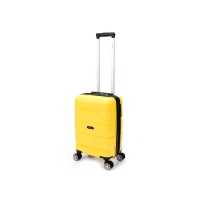 Чемодан TORBER В Отпуск, жёлтый, полипропилен, 33 х 22 х 53 см, 35 л