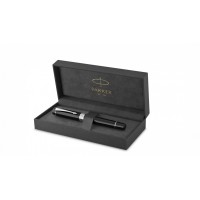 Перьевая ручка Parker Duofold Classic Black CT Centennial Fountain Pen, перо: F, цвет чернил: black, в подарочной упаковке.