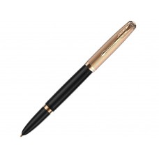Перьевая ручка Parker 51 DELUXE BLACK GT, перо: F, цвет чернил: black, в подарочной упаковке.