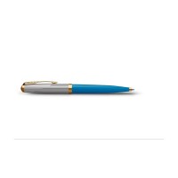 Шариковая ручка Parker 51 Premium Turquoise GT стержень: M, цвет чернил: black, в подарочной упаковке.