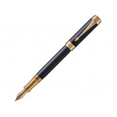 Перьевая ручка Parker Duofold Prestige Centennial, Blue Chevron GT Foutain Pen Fine, перо: F, цвет чернил: black, в подарочной упаковке.