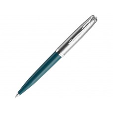 Шариковая ручка Parker 51 CORE TEAL BLUE CT, стержень: M, цвет чернил: black, в подарочной упаковке.