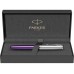 Ручка-роллер Parker Sonnet Essentials Violet SB Steel CT, цвет чернил black, перо: F, в подарочной упаковке.