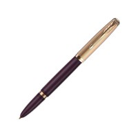 Перьевая ручка Parker 51 DELUXE PLUM GT, перо: F, цвет чернил: black, в подарочной упаковке.