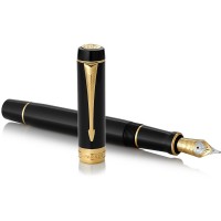 Перьевая ручка Parker Duofold Classic Centennial, Black GT, перо: F