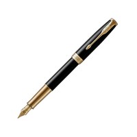 Ручка перьевая Parker Sonnet Core Black Lacquer GT, черный/золотистый