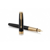 Ручка перьевая Parker Sonnet Core Black Lacquer GT, черный/золотистый