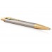 Шариковая ручка Parker IM Premium Warm Silver (grey)  GT, стержень: M, цвет чернил: blue, в подарочной упаковке.