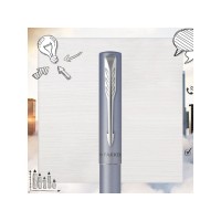 Ручка-роллер Parker Vector XL Silver Blue CT, цвет чернил black, стержень: F, в подарочной упаковке.