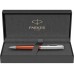 Шариковая ручка Parker Sonnet Essentials Orange SB Steel CT, цвет чернил black, перо: M, в подарочной упаковке.