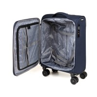 Чемодан TORBER Brosno, синий, нейлон 600D, 36,5 х 20 х 54 см, 32 л