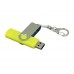 Флешка с  поворотным механизмом, c дополнительным разъемом Micro USB, 16 Гб, желтый