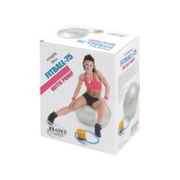 Мяч для фитнеса Fitball 75 с насосом, серебристый