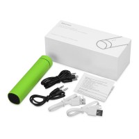 Портативное зарядное устройство Мьюзик, 5200 mAh, зеленое яблоко
