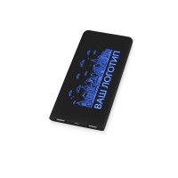 Портативное зарядное устройство с синей подсветкой логотипа Faros, soft-touch, 4000 mAh
