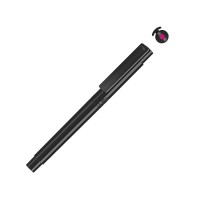 Капиллярная ручка в корпусе из переработанного материала rPET RECYCLED PET PEN PRO FL, черный с розовым
