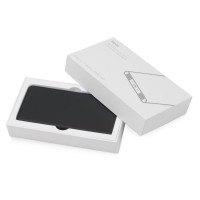 Портативное зарядное устройство с синей подсветкой логотипа Faros, soft-touch, 4000 mAh