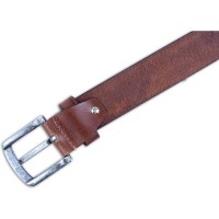Ремень KLONDIKE Creek, односторонний, натуральная воловья кожа, цвет коньячный, 90 х 4 см