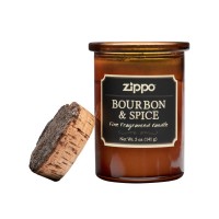 Ароматизированная свеча ZIPPO Bourbon & Spice, воск/хлопок/кора древесины/стекло, 70x100 мм