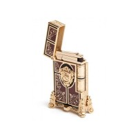 Зажигалка Second Empire Prestige. S.T.Dupont, золотистый/коричневый