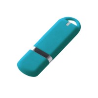 USB-флешка на 32 ГБ с покрытием soft-touch, голубой