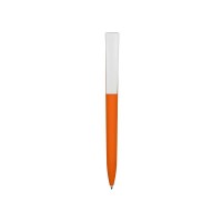 Ручка пластиковая soft-touch шариковая Zorro, оранжевый/белый