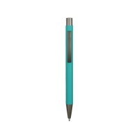Ручка металлическая soft touch шариковая Tender, бирюзовый