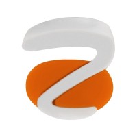 Ручка пластиковая soft-touch шариковая Zorro, оранжевый/белый