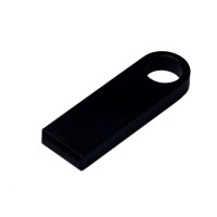 USB 2.0-флешка на 512 Мбайт с мини чипом и круглым отверстием, черный