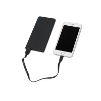 Портативное зарядное устройство с синей подсветкой логотипа Faros, soft-touch, 4000 mAh
