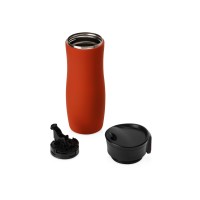 Вакуумная термокружка с кнопкой Streamline, Waterline, soft-touch, тубус, красный
