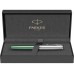Перьевая ручка Parker Sonnet Essentials Green SB Steel CT, перо: F, цвет чернил: black, в подарочной упаковке.