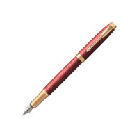 Перьевая ручка Parker IM Premium F318  Red GT, перо: F, цвет чернил: blue, в подарочной упаковке.