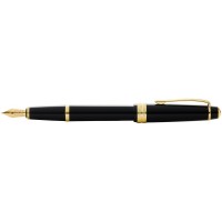 Перьевая ручка Cross Bailey Ligh Polished Black Resin and Gold Tone, перо F