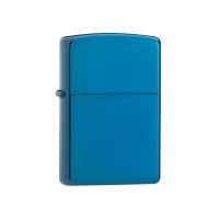 Зажигалка ZIPPO Classic с покрытием Sapphire™, латунь/сталь, синяя, глянцевая, 38x13x57 мм