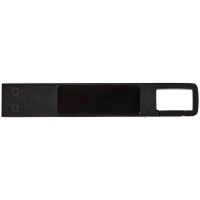 USB 2.0- флешка на 32 Гб c подсветкой логотипа Hook LED, темно-серый, красная подсветка