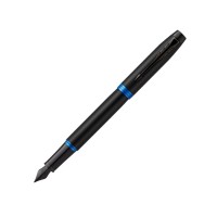 Перьевая ручка Parker IM Vibrant Rings Flame Blue, стержень:F, цвет чернил: blue, в подарочной упаковке.