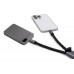 Ремешок-держатель для телефона с зарядным кабелем USB-C - USB-C Lany Wristband Charge Eco, серый