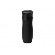 Вакуумная термокружка с кнопкой Streamline, Waterline, soft-touch, черный