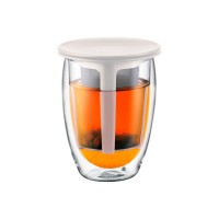 TEA FOR ONE.Стакан с двойными стенками 350 мл, белый