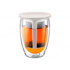 TEA FOR ONE.Стакан с двойными стенками 350 мл, белый